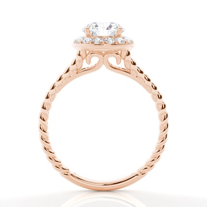 4.00 Carat Rose Gold Halo Engagement Rings
