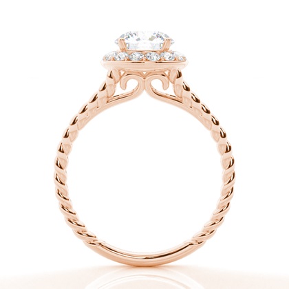 Prong Setting Moissanite Halo Engagement Ring