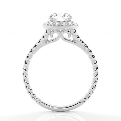 4.00 Carat White Gold Halo Engagement Rings