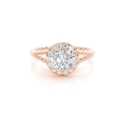 Prong Setting Moissanite Halo Engagement Ring