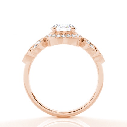 Prong Setting Moissanite Halo Engagement Ring
