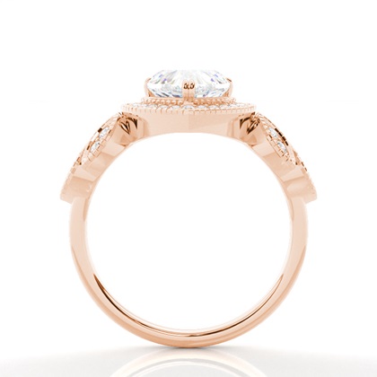 4.00 Carat Rose Gold Halo Engagement Rings