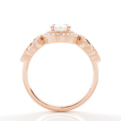 4.00 Carat Rose Gold Halo Engagement Rings