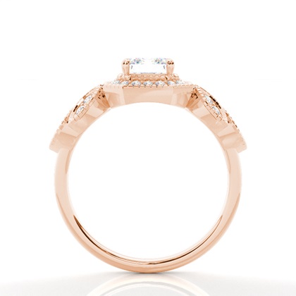 5.00 Carat Rose Gold Halo Engagement Rings