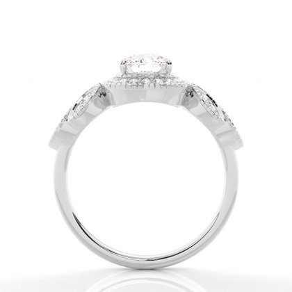 Cushion Cut Halo Diamond Engagement Rings