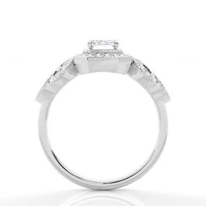 3.00 Carat Platin Halo Verlobungsringe
