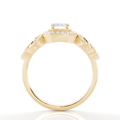 4.00 Carat Yellow Gold Halo Engagement Rings