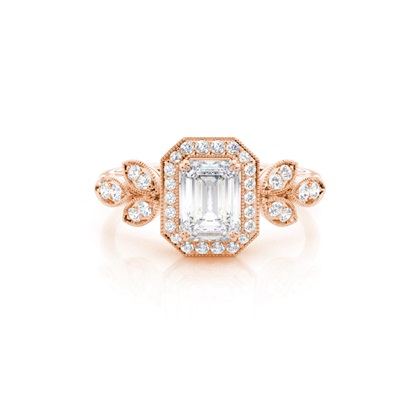 Prong Setting Moissanite Halo Engagement Ring