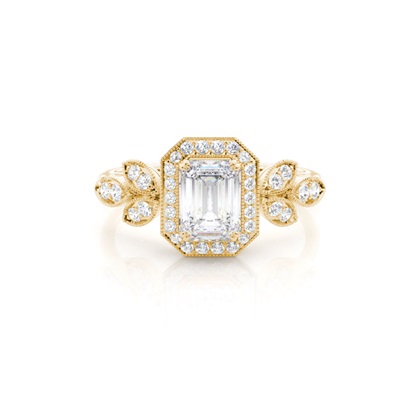 Prong Setting Moissanite Halo Engagement Ring