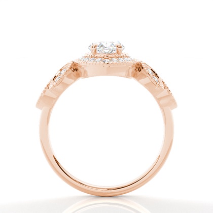 4.00 Carat Rose Gold Halo Engagement Rings