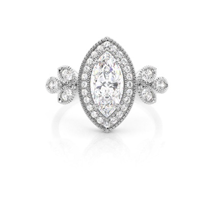Marquise Womens Diamond Engagement Rings