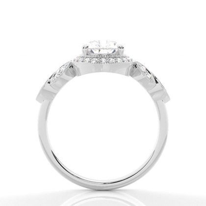 3.00 Carat Platin Halo Verlobungsringe