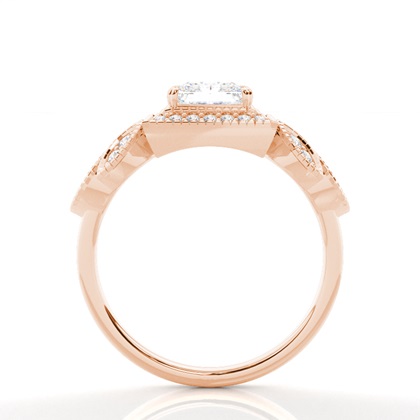 4.00 Carat Rose Gold Halo Engagement Rings