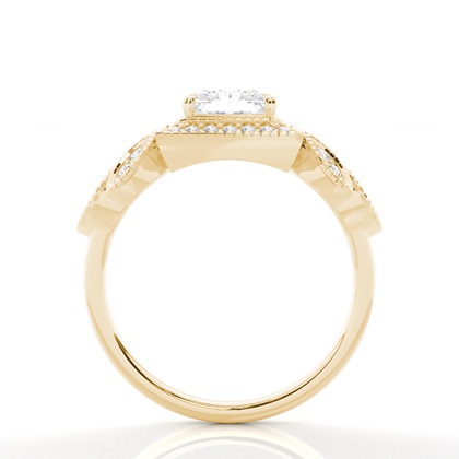4.00 Carat Yellow Gold Halo Engagement Rings