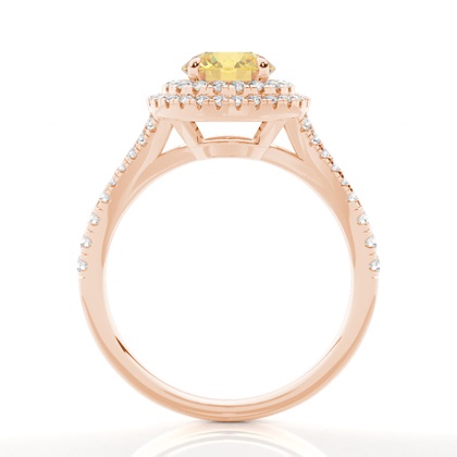 Gelber Diamant Halo Verlobungsring