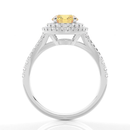Gelber Diamant Halo Verlobungsring