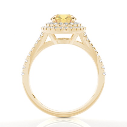 Gelber Diamant Halo Verlobungsring