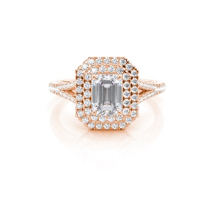 Prong Setting Moissanite Halo Engagement Ring