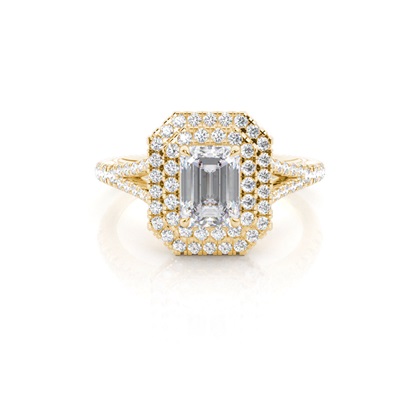 Prong Setting Moissanite Halo Engagement Ring