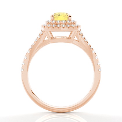 Gelber Diamant Halo Verlobungsring