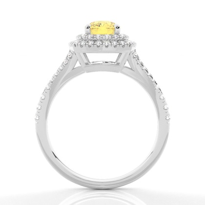 Gelber Diamant Halo Verlobungsring