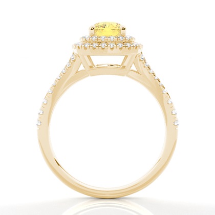 Gelber Diamant Halo Verlobungsring