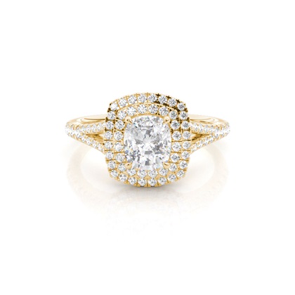 Prong Setting Moissanite Halo Engagement Ring