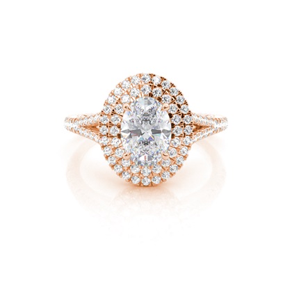 Prong Setting Moissanite Halo Engagement Ring