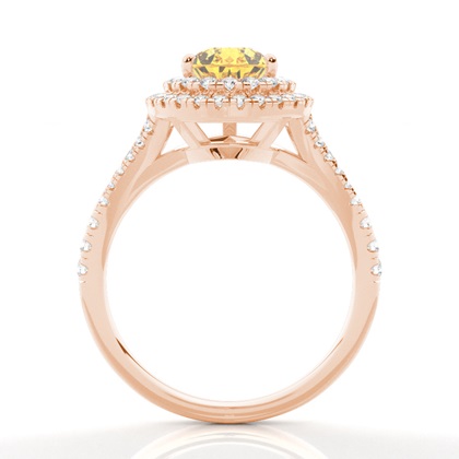 Gelber Diamant Halo Verlobungsring