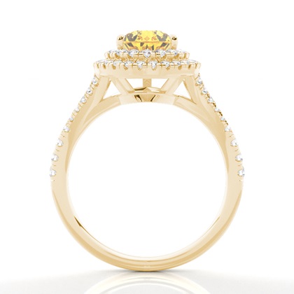 Gelber Diamant Halo Verlobungsring