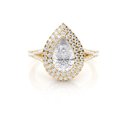 Prong Setting Moissanite Halo Engagement Ring