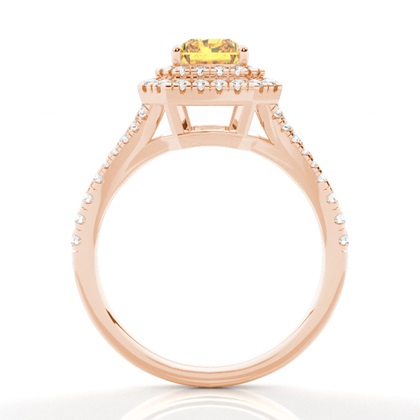 Gelber Diamant Halo Verlobungsring