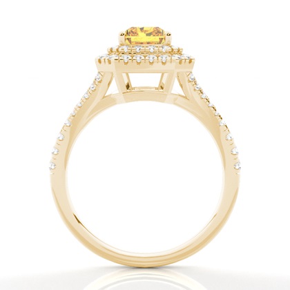 Gelber Diamant Halo Verlobungsring