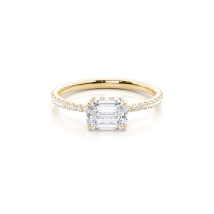 Prong Setting Moissanite Halo Engagement Ring