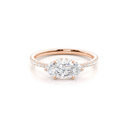Rose Gold Halo Diamond Engagement Rings