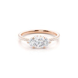 Prong Setting Diamond Halo Engagement Ring