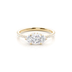 Prong Setting Diamond Halo Engagement Ring