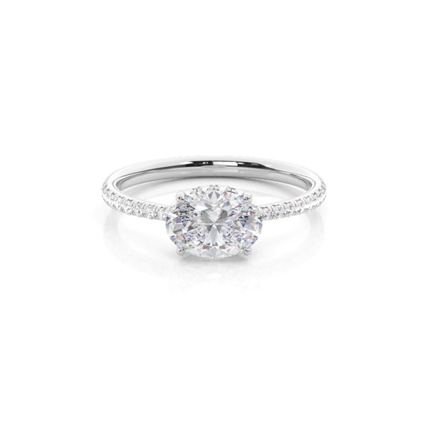 Prong Setting Moissanite Halo Engagement Ring