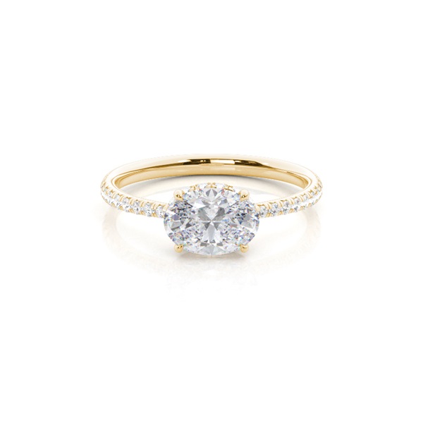 Prong Setting Moissanite Halo Engagement Ring