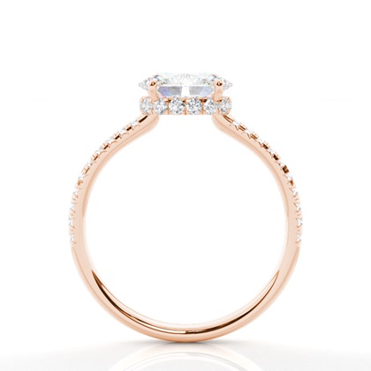 Prong-Einstellung Diamant Halo-Verlobungsring