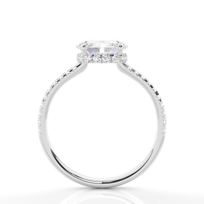 1.00 Carat Platin Halo Verlobungsringe