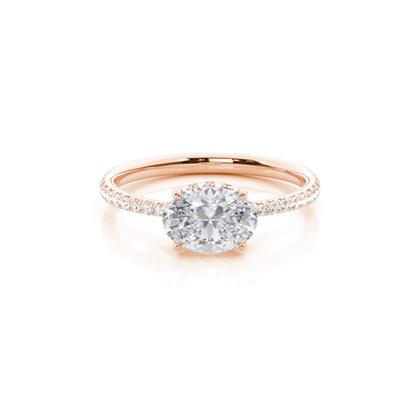 Prong Setting Moissanite Halo Engagement Ring