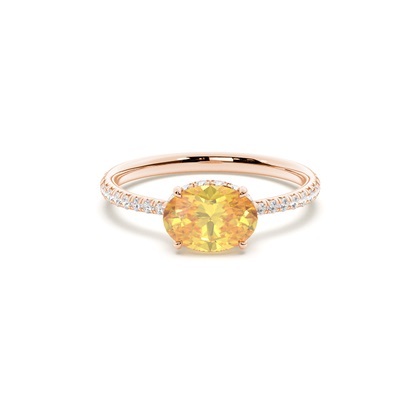Yellow Diamond Halo Engagement Ring