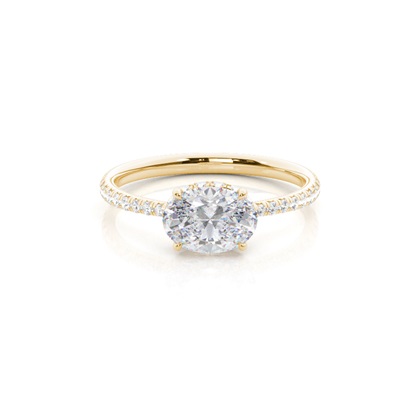 Prong Setting Moissanite Halo Engagement Ring