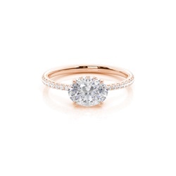Prong Setting Moissanite Halo Engagement Ring