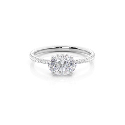 Prong Setting Moissanite Halo Engagement Ring