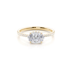 Prong Setting Moissanite Halo Engagement Ring