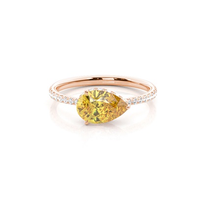 Yellow Diamond Halo Engagement Ring
