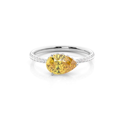 Yellow Diamond Halo Engagement Ring