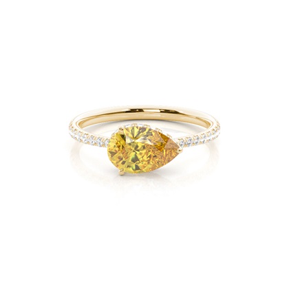 Yellow Diamond Halo Engagement Ring